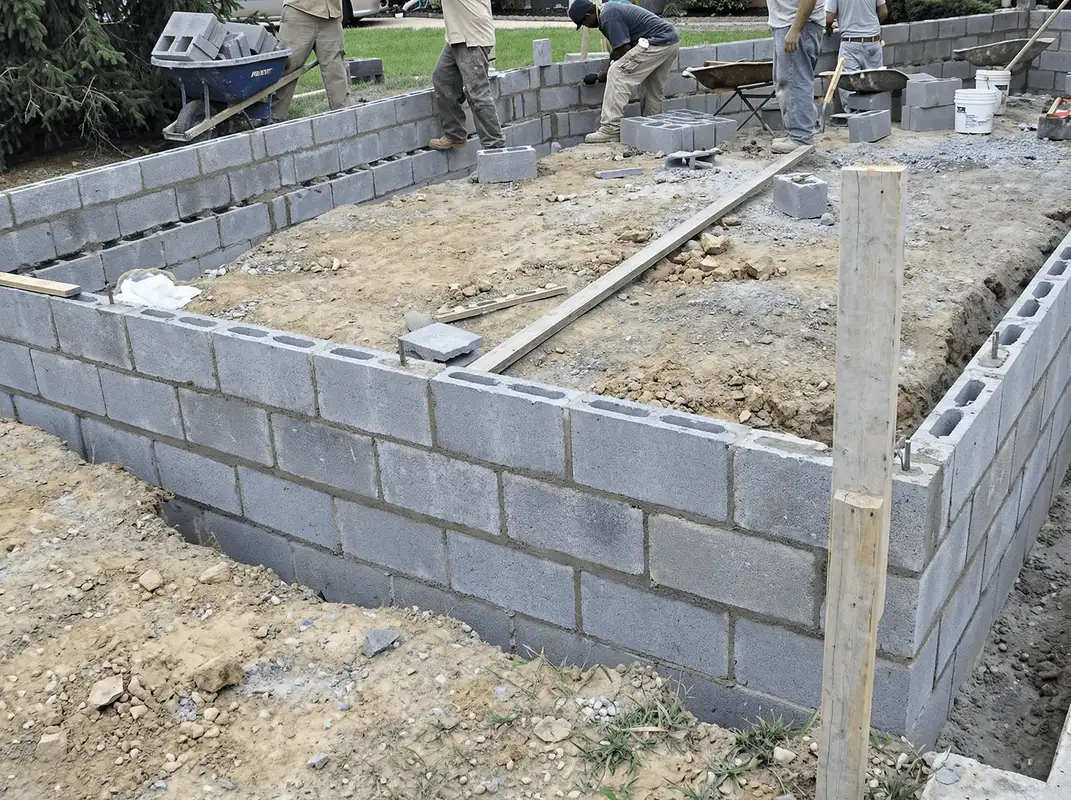 Professionals building a foundation with blocks in Jacksonville, FL