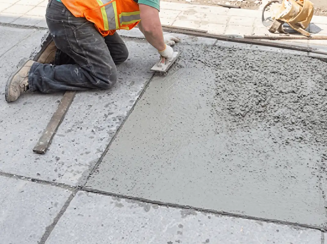 Professional repairing a concrete floor in Jacksonville, FL